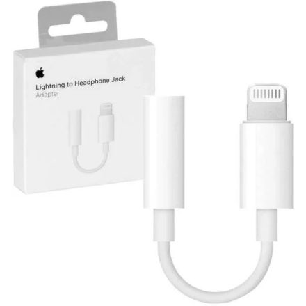 BLISZTERES Apple A1749 Lightning - 3,5 mm-es jack gyári átalakító adapter fehér (mmx62zm/a)