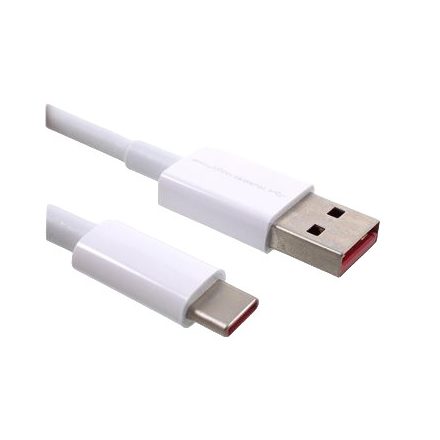 Huawei LX-1218 gyári Super Fast USB - Type-C fehér adatkábel 1m 8A